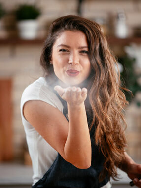 benefits of baking from scratch beautiful women playing with flour image