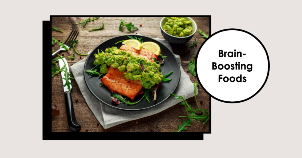 brain healthy foods on a plate