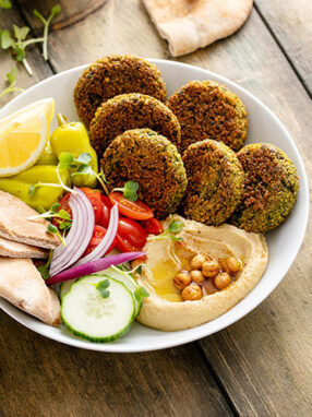 Falafel bowl recipe featured image